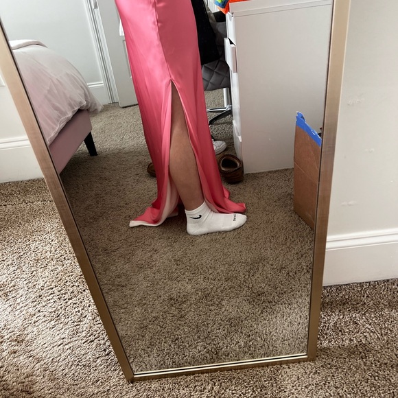 Hemline Pink Maxi Slip Dress - Picture 3 of 4